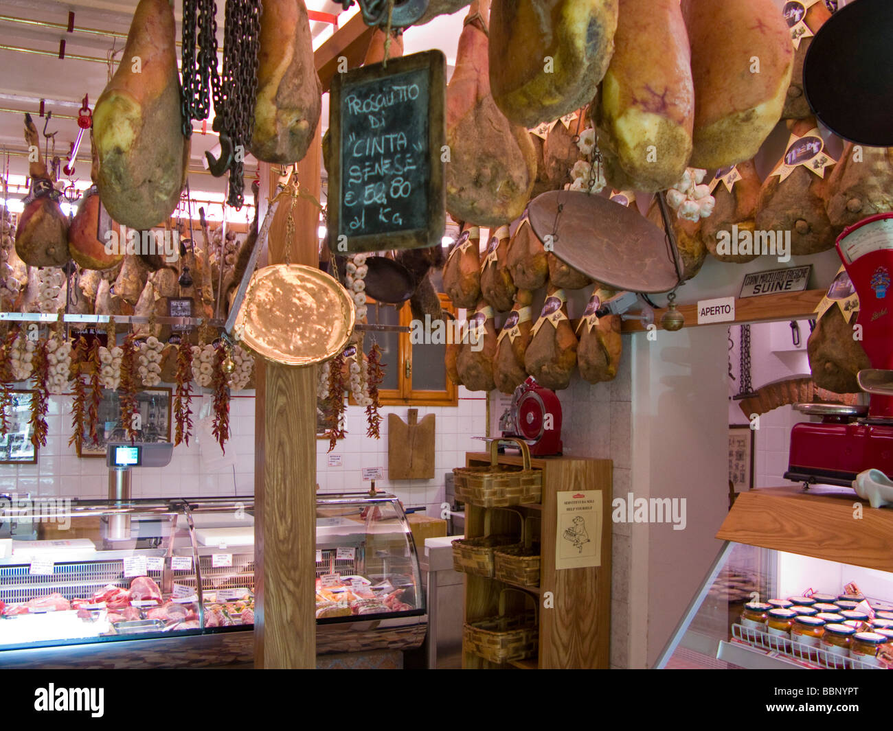 Interior of Salumeria Italian cured meat shop Stock Photo 24454384 Alamy