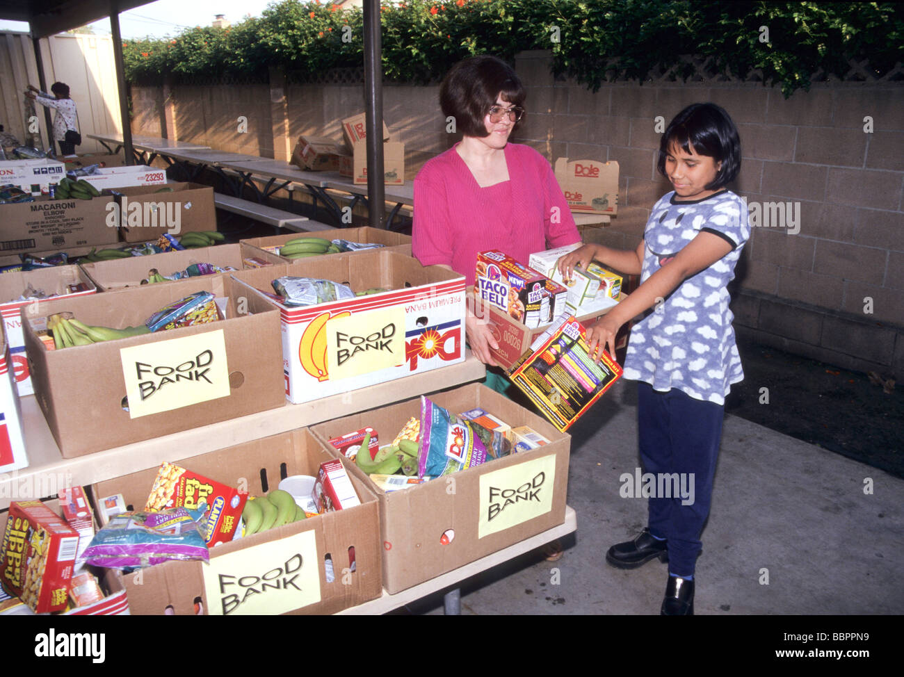 food drive volunteer help aid assist poor "st vincent de paul Stock