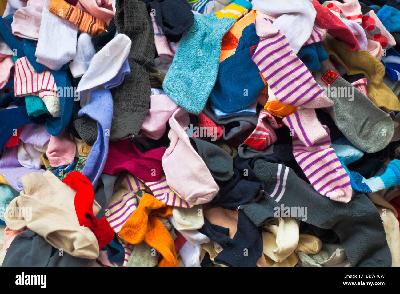 piles of socks at a market darjeeling india stock piles of socks at a market darjeeling india stock