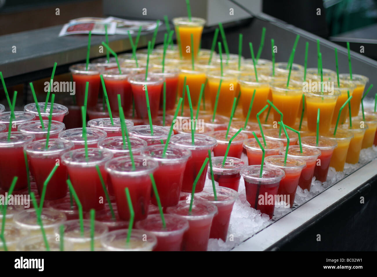 juice bar organic fruit shop healthy clean Stock Photo, Royalty Free