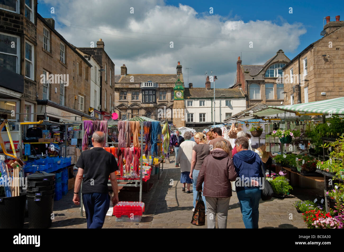 Street Market, Otley, Yorkshire, Uk Stock Photo, Royalty Free Image