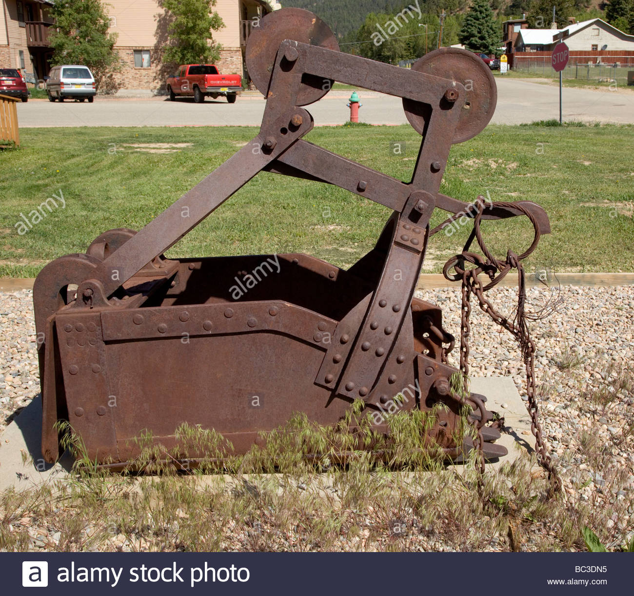 Old small dragline bucket Stock Photo, Royalty Free Image 24662881 Alamy