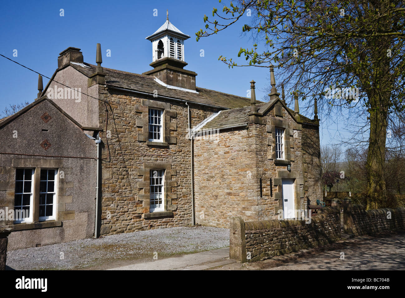 The old village schoolhouse, Hollinsclough, Peak District Stock Photo