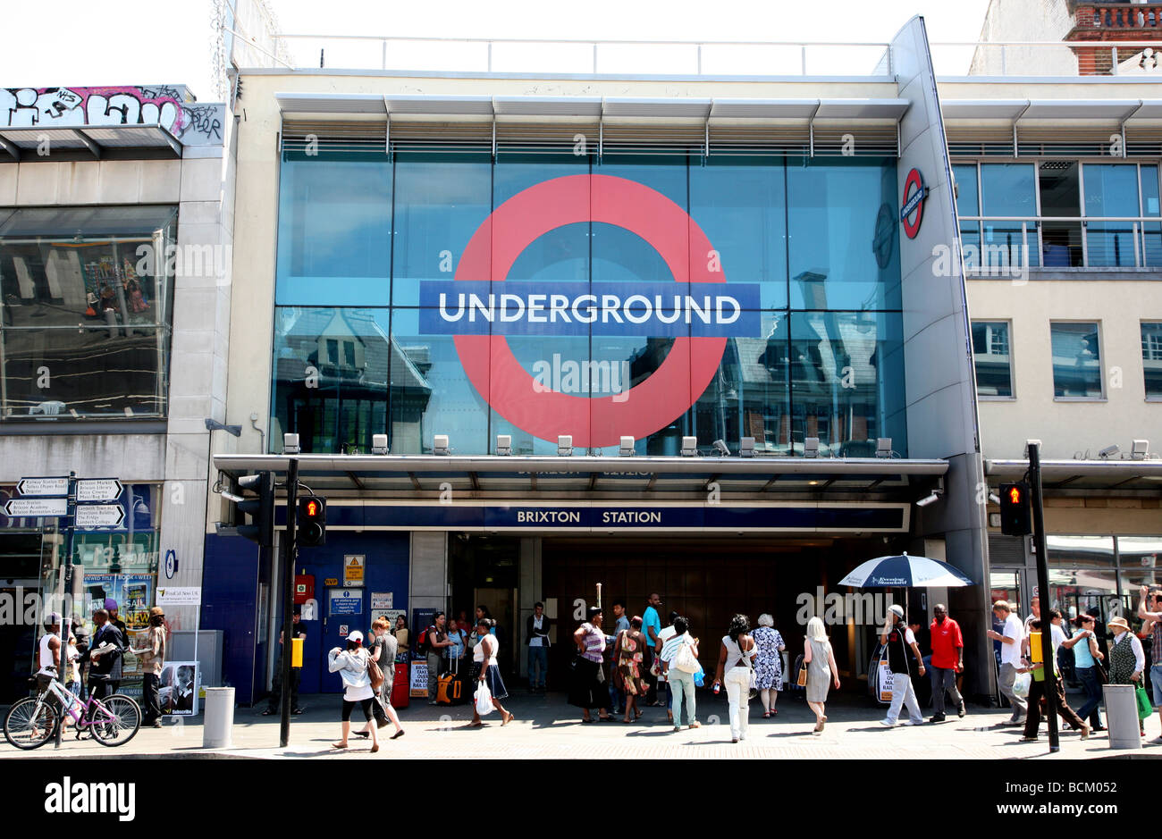 Brixton Underground station, South London Stock Photo, Royalty Free