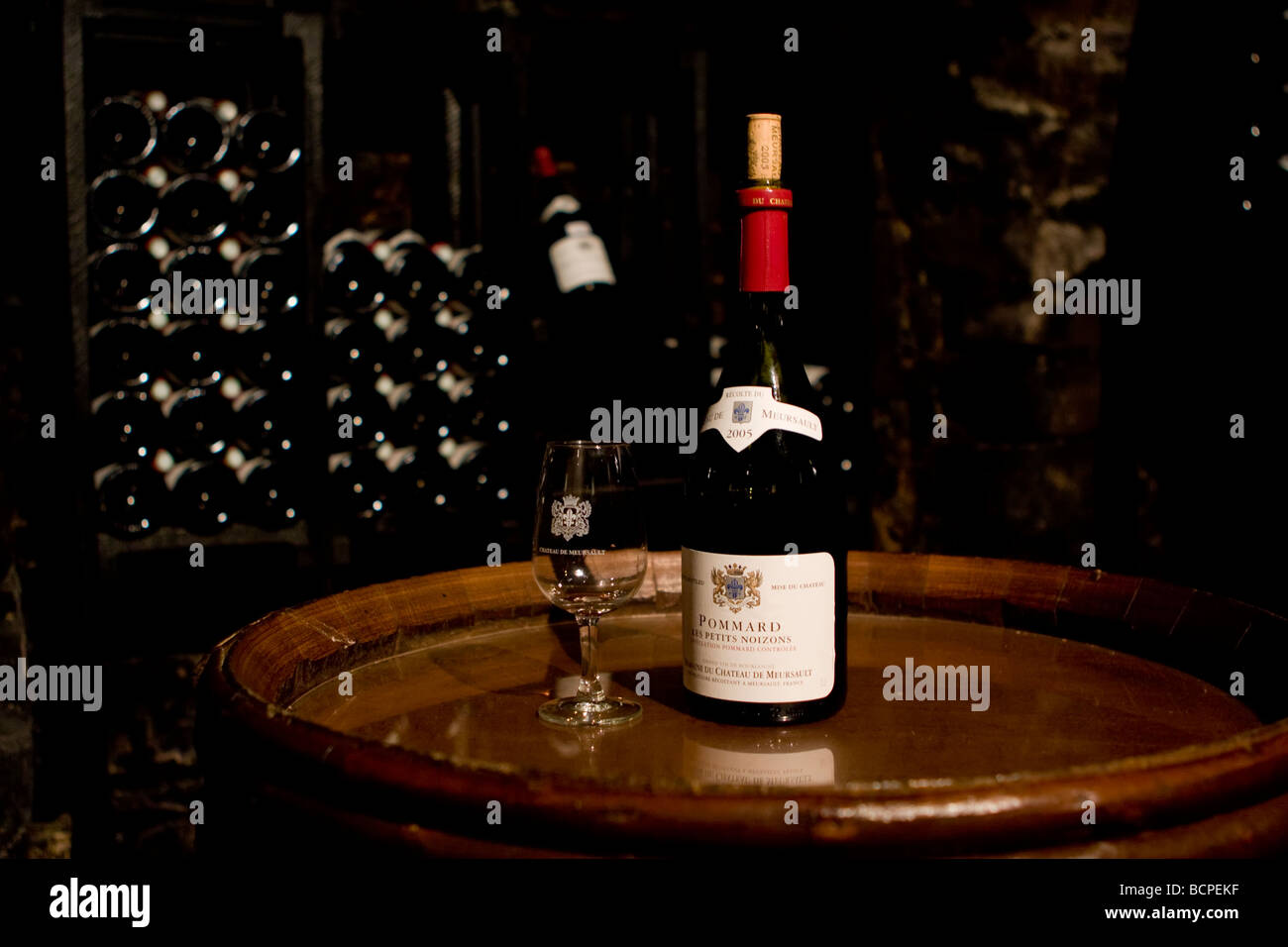 Burgundy wine tasting cellar France Stock Photo, Royalty Free Image