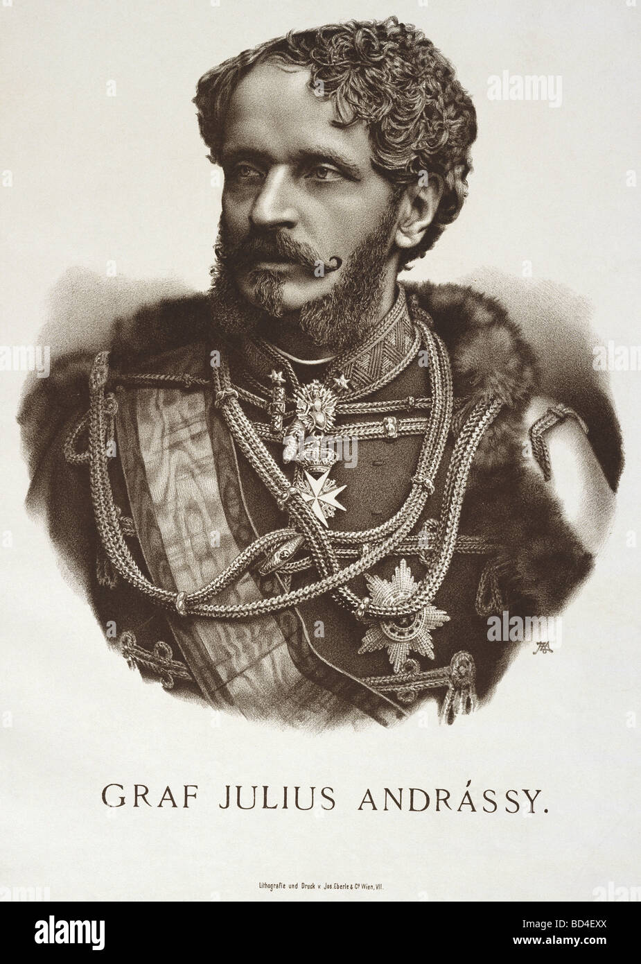 Andrassy, Gyula Count, 3.3.1823 18.2.1890, Hungarian politician Stock