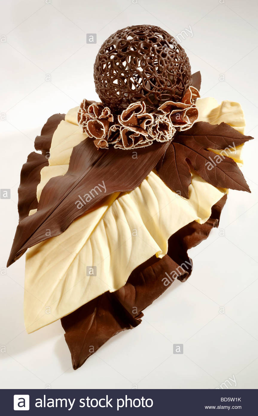 Chocolate Leaves Rosette & Ball For Decorating Cakes Etc
