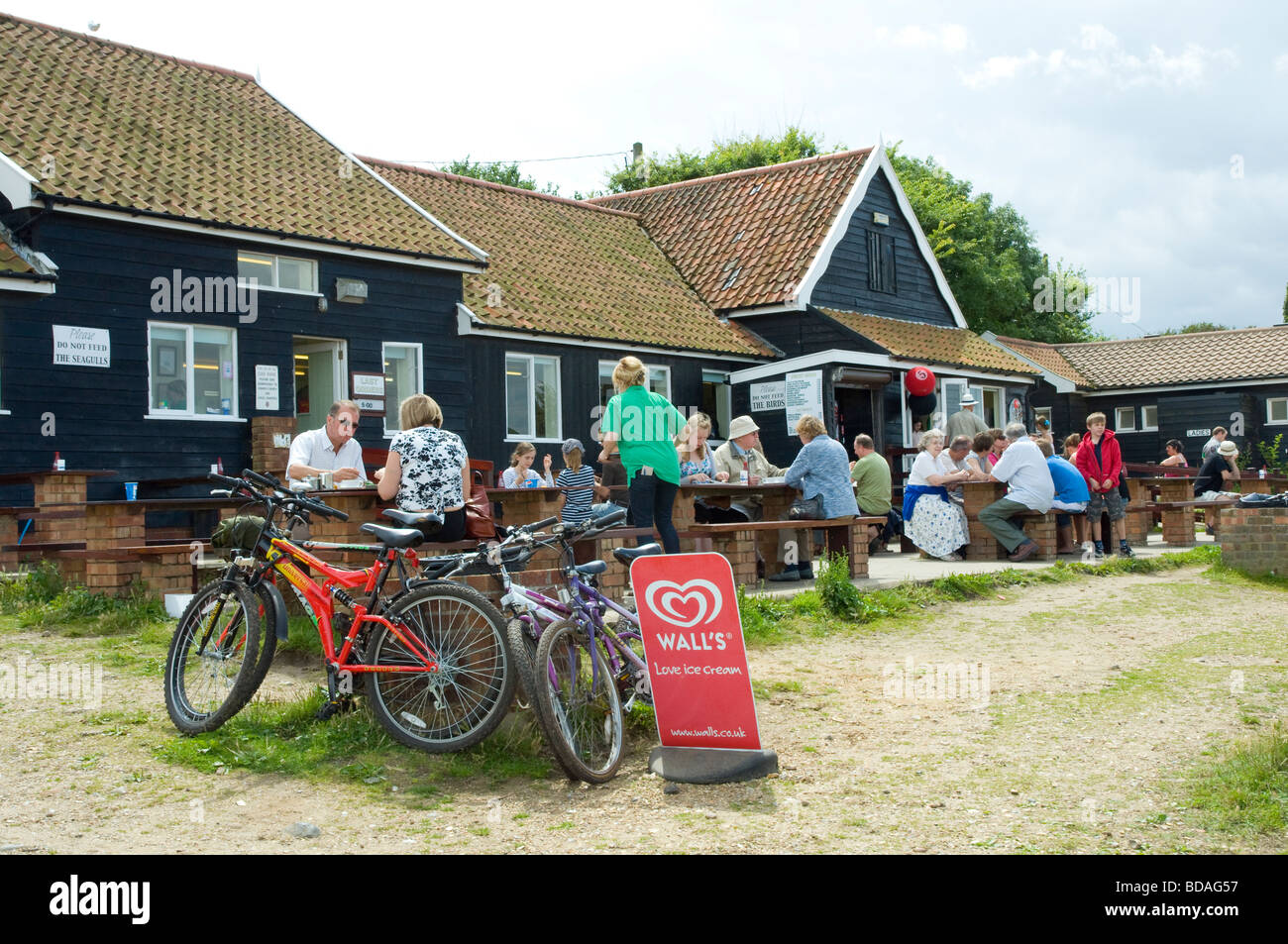 Fresh fish and chips at the popular Beach Cafe at Dunwich, Suffolk