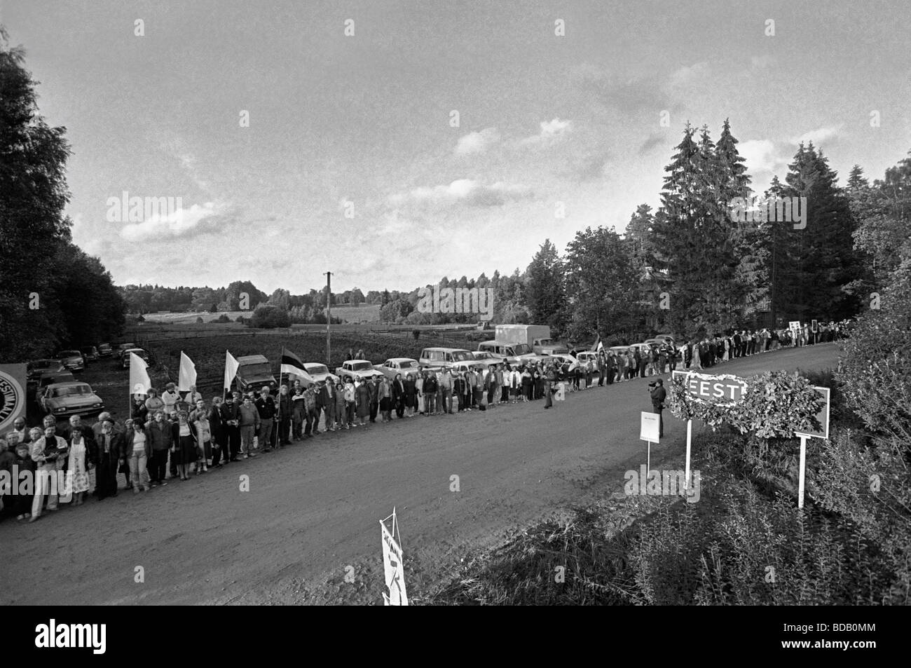 23 August 1989 Baltic Way, Human chain Tallinn Riga Vilnius Stock