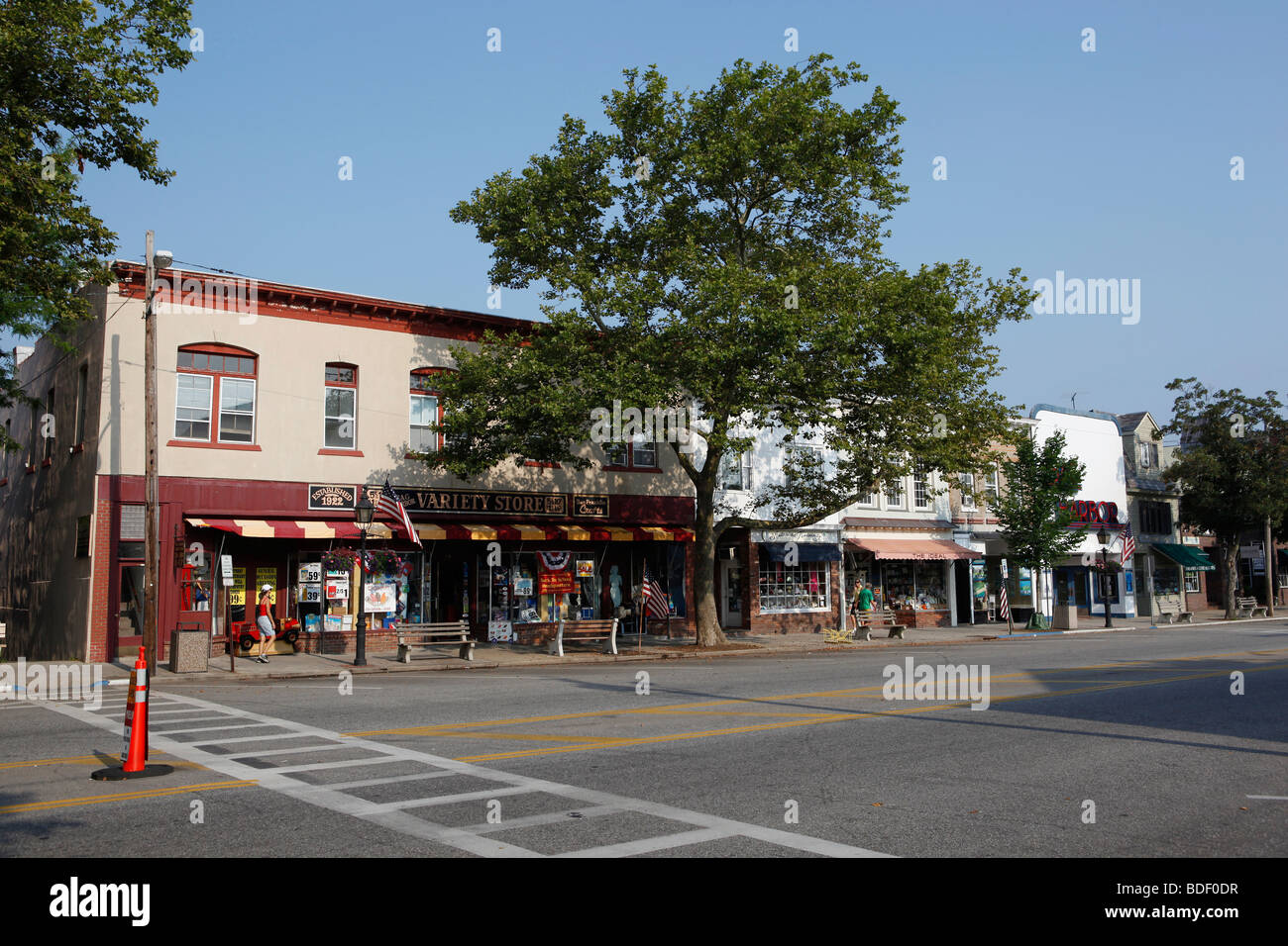 Main Street, Sag Harbor, New York Stock Photo, Royalty Free Image