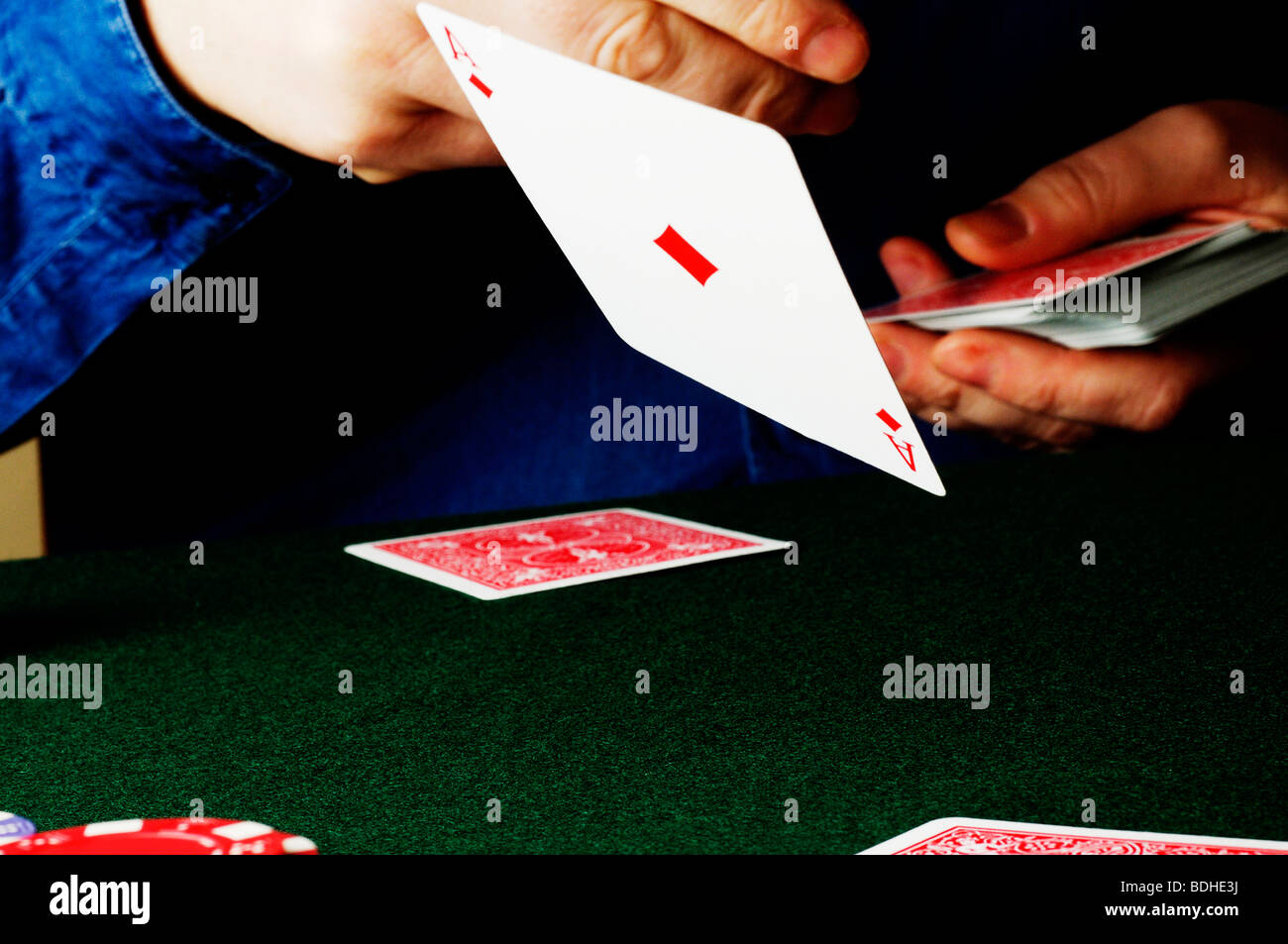 Man throwing cards Stock Photo, Royalty Free Image 25585158 Alamy