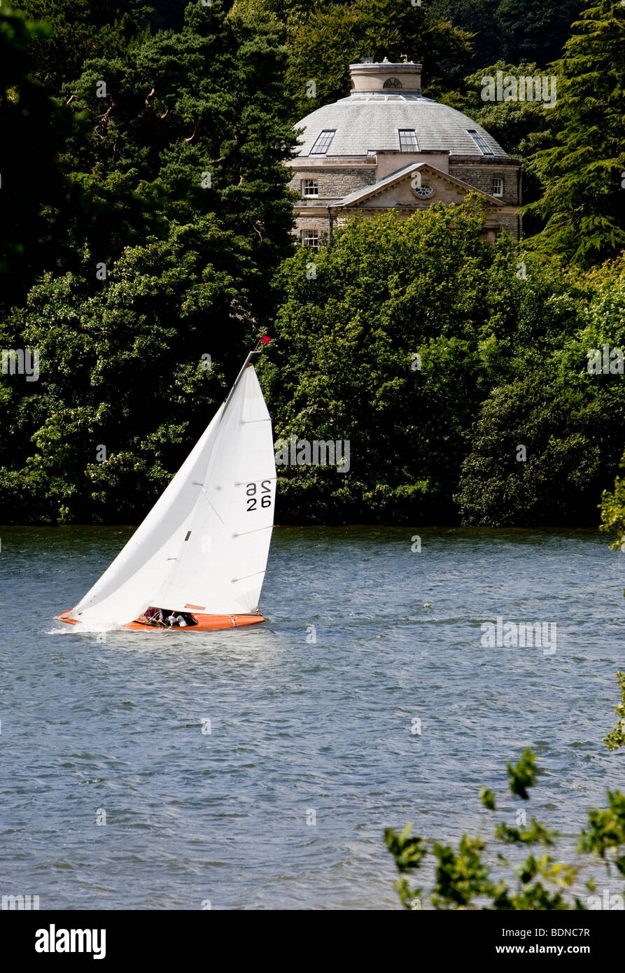 Belle Isle Round House Bell boat Bowness on Windermere Cockshot Stock