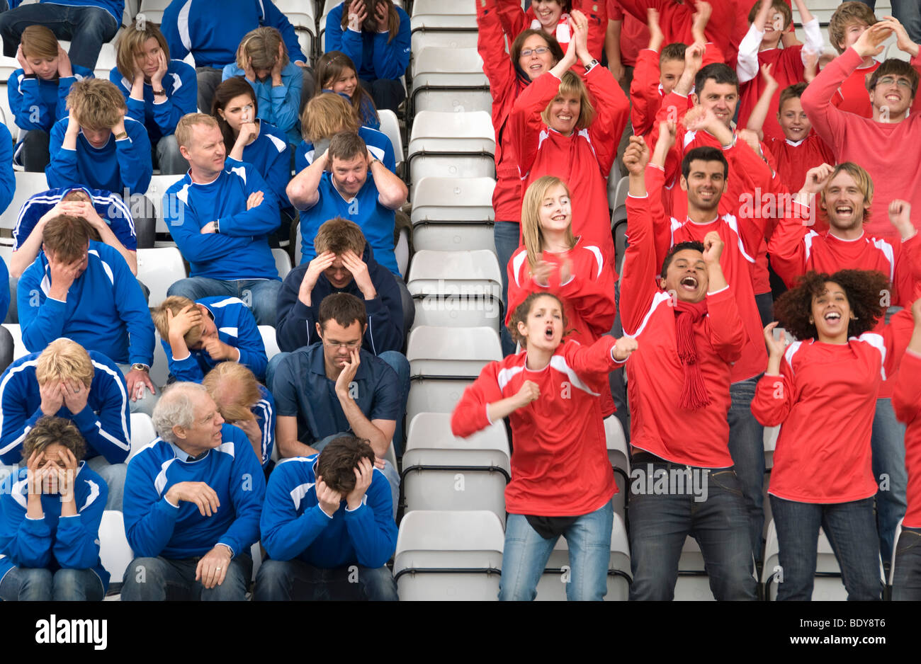 Rival fans at football match Stock Photo, Royalty Free Image 25800550
