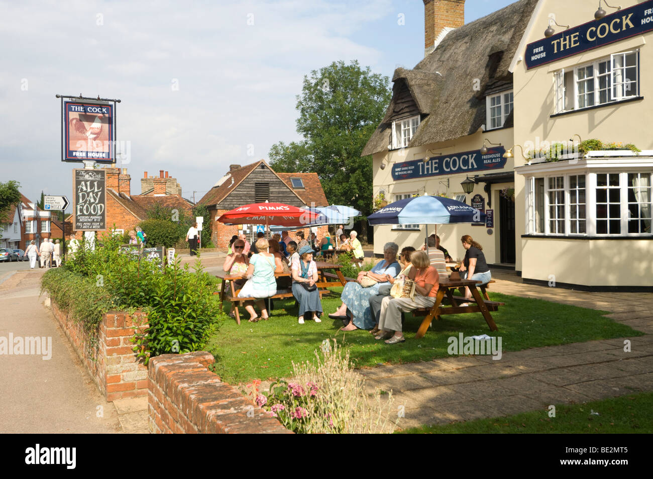 The Cock Pub Lavenham Suffolk UK Stock Photo, Royalty Free Image