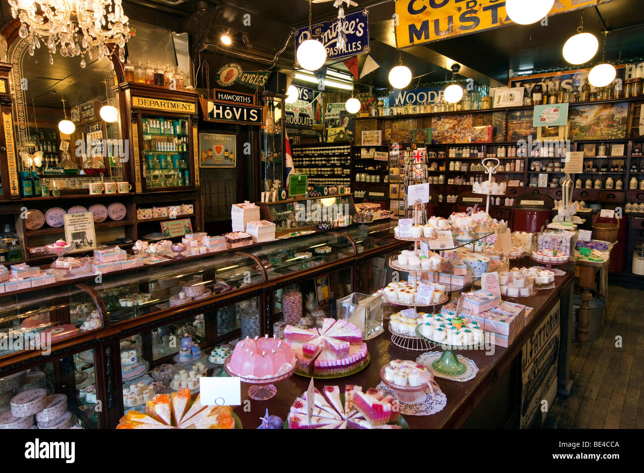 UK, England, Yorkshire, Haworth, Main Street, Rose and Co Apothecary