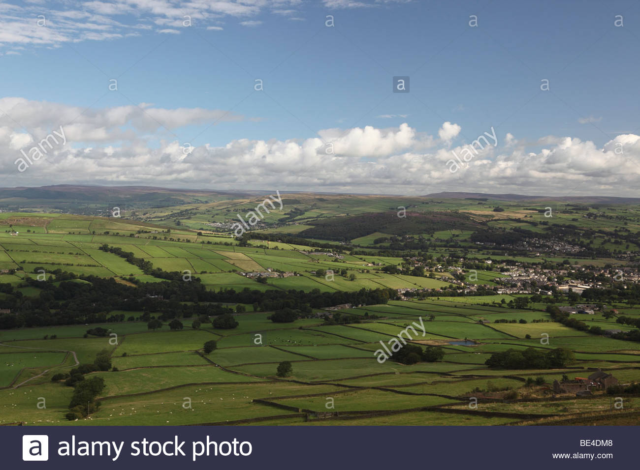 View from Earl Crag towards Glusburn & Cross Hills North Yorkshire