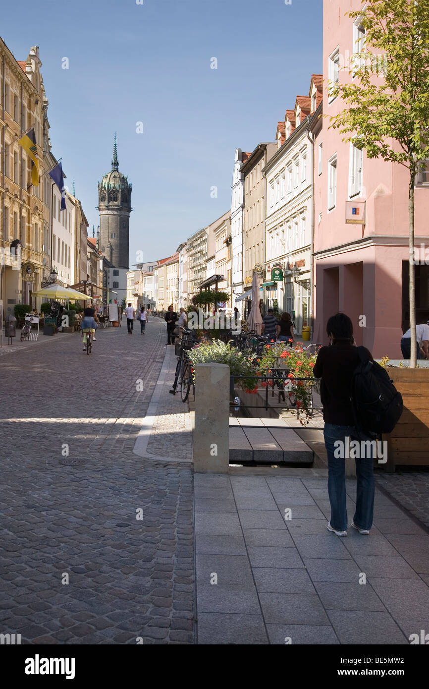 Schlossstrasse, Lutherstadt Wittenberg, SaxonyAnhalt, Germany Stock