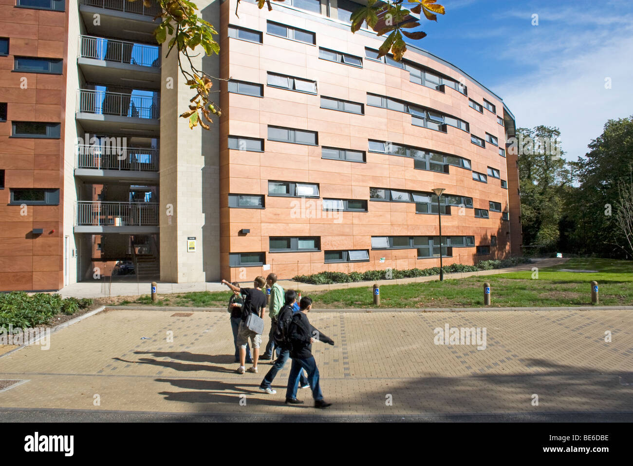 Student halls of residence, Freshers Week, the Vale Village Stock Photo