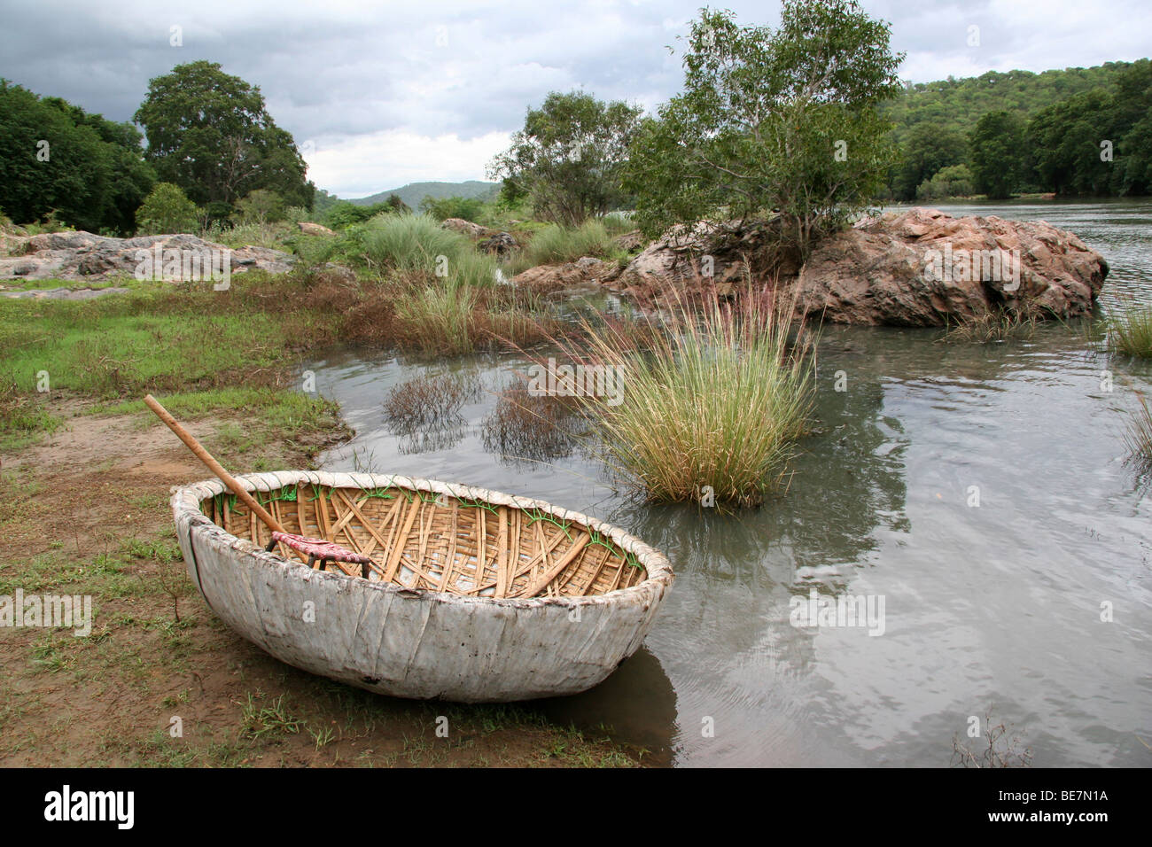 Round Boat Coracle a coracle a form of traditional round boat stands by the Round Boat Coracle a coracle a form of traditional round boat stands by the