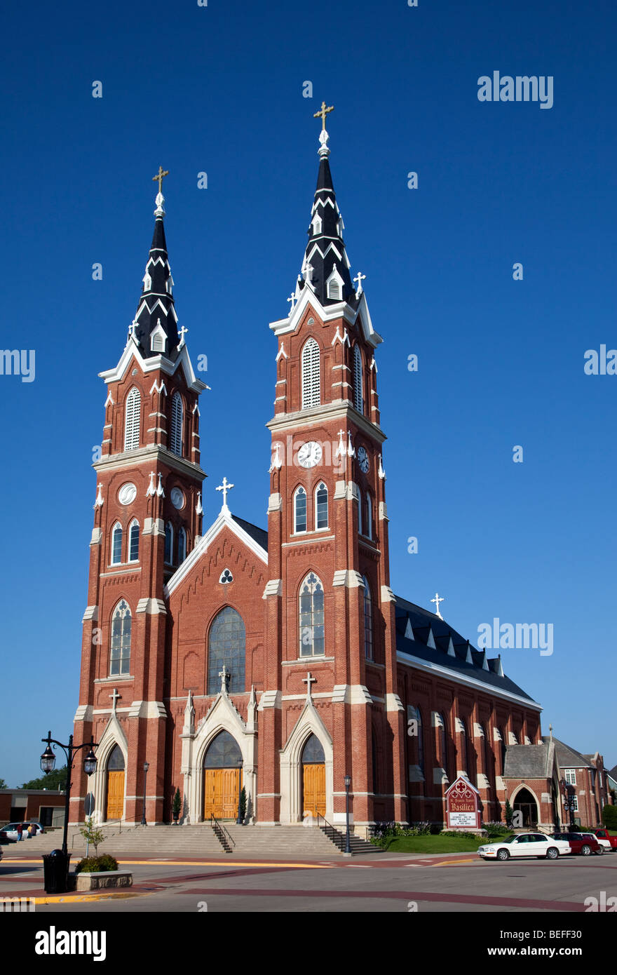 Dyersville, Iowa, Usa. Saint Francis Xavier Basilica. Construction