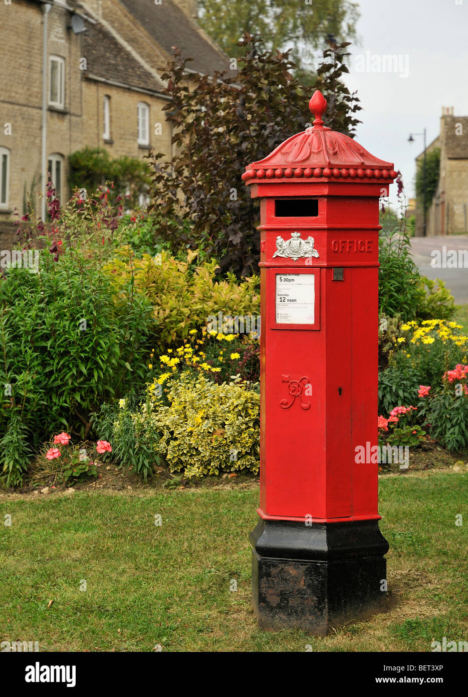 Hexagonal Penfold Victorian Pillar Box, Tetbury, Gloucestershire Stock