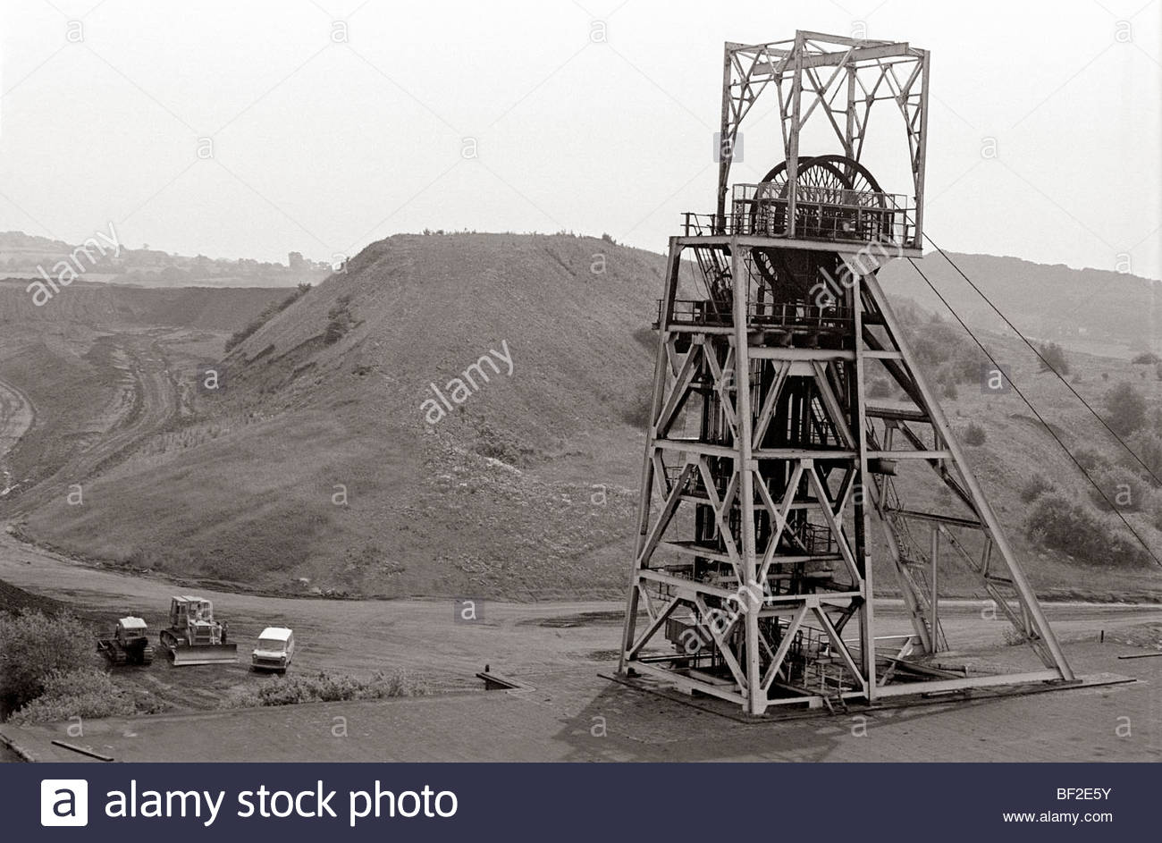 Mine shaft at Florence Colliery Stoke on Trent Staffordshire. 1970's