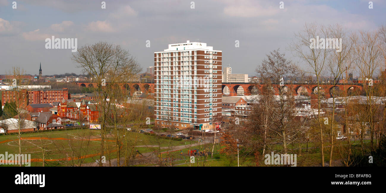 England, Cheshire, Stockport, Railway Viaduct, Europe's largest Stock