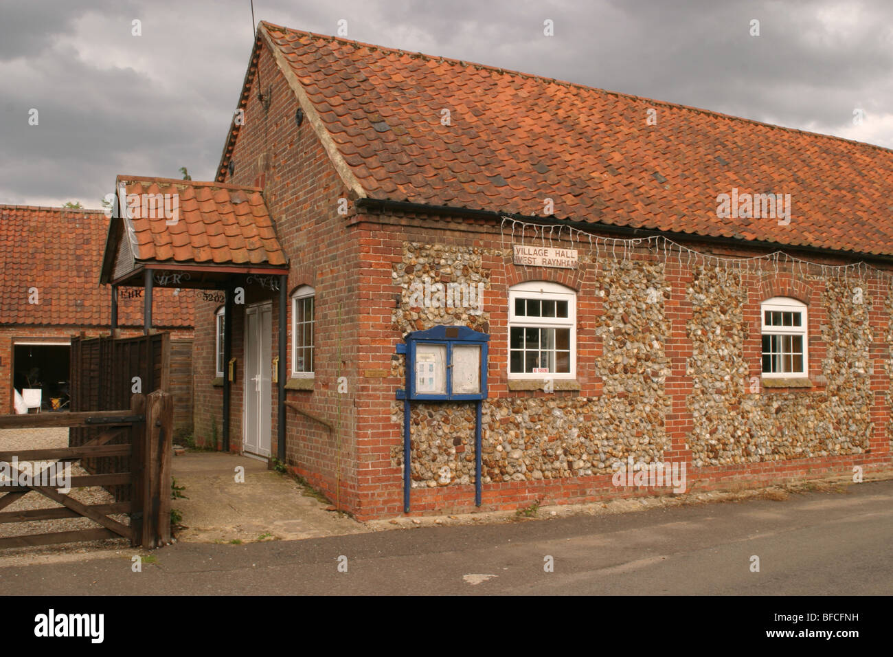 West Raynham Village Hall Norfolk UK Stock Photo, Royalty Free Image