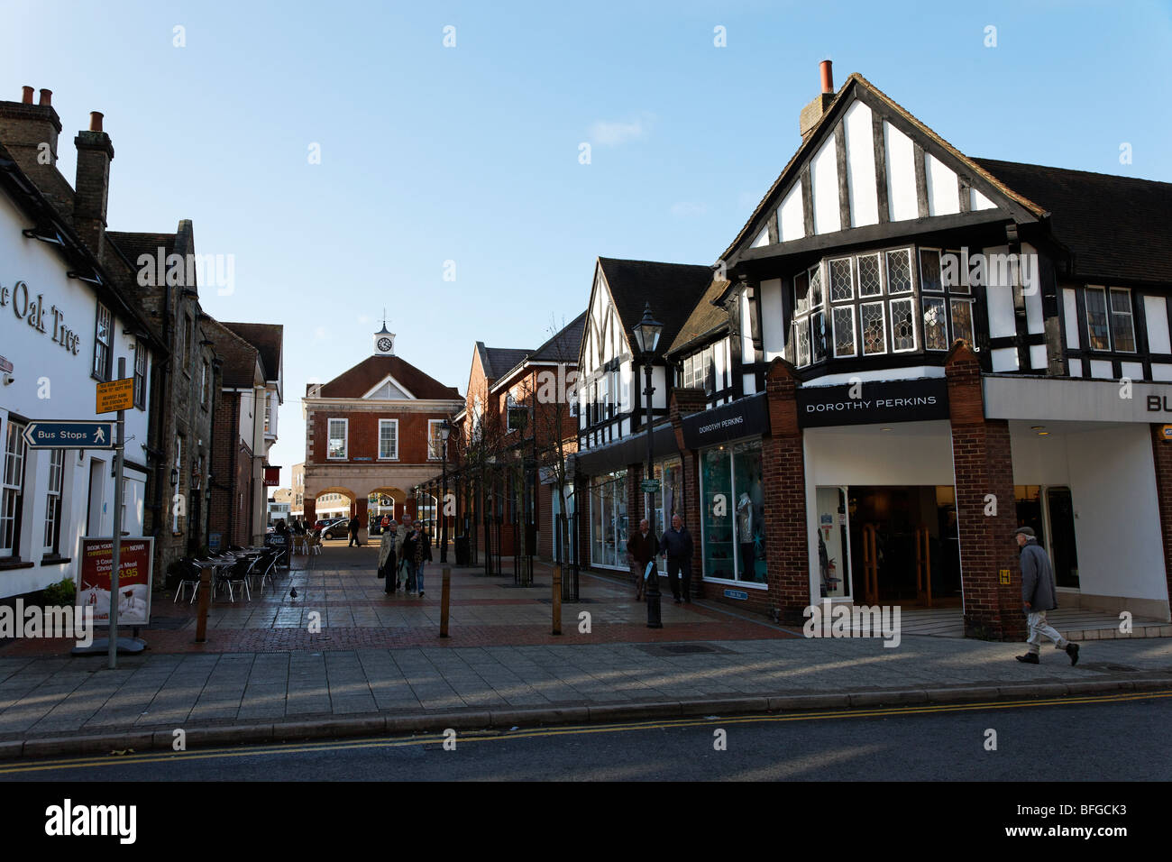 Architecture in Sevenoaks High Street Stock Photo, Royalty Free Image