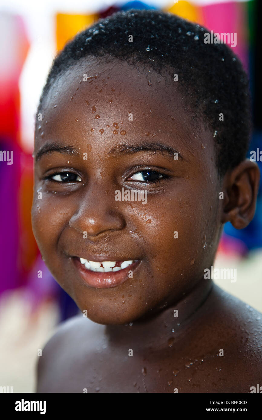 Smiling Black Young Boy From Antigua West Indies Caribbean Smiling Black Young Boy From Antigua West Indies Caribbean