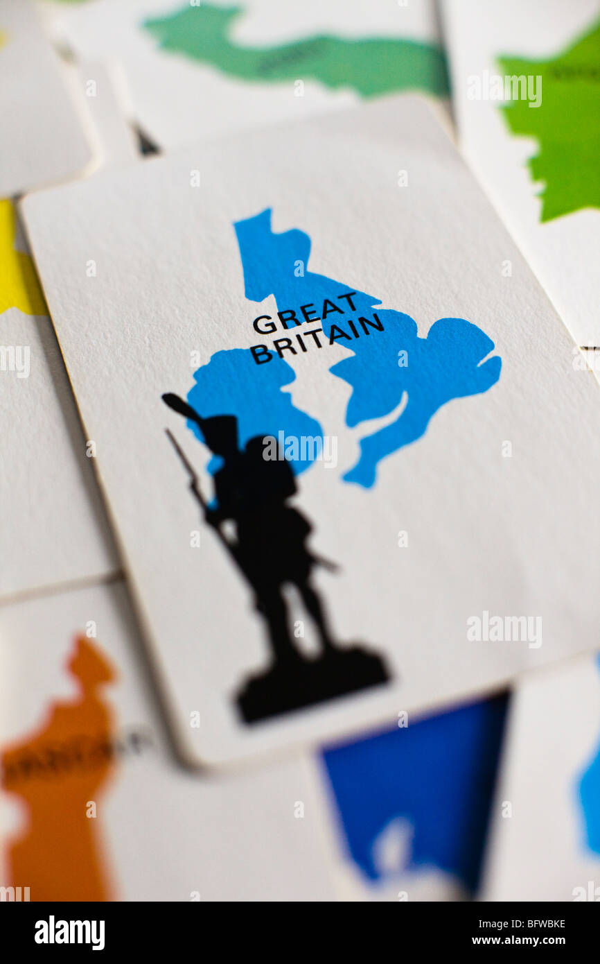 The Great Britain Card In Classic Board Game Of Risk The Great Britain Card In Classic Board Game Of Risk