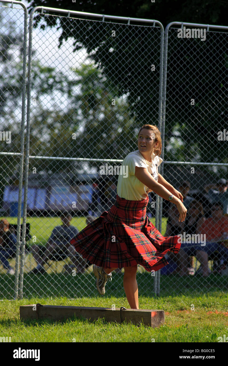 Women competing in the Scottish heavy events at Fredericton Highland