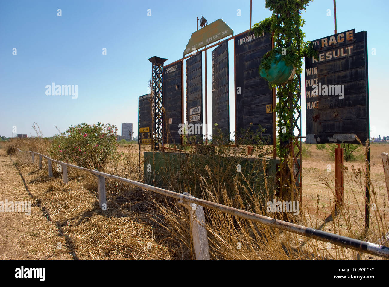 Ascot racecourse in Bulawayo, Zimbabwe. The famous course built in