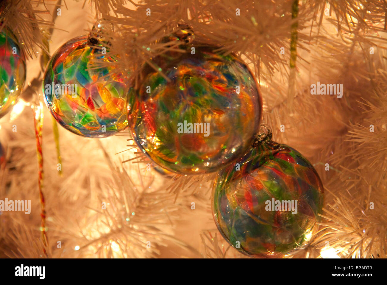 colored glass spheres in the white artificial christmas colored glass spheres in the white artificial christmas
