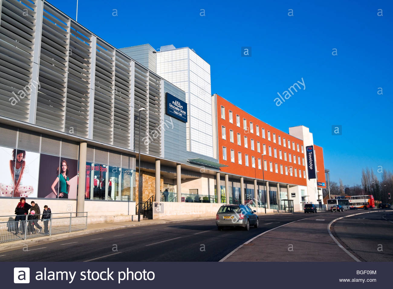 Gloucester Quays designer outlet, UK. Exterior view of Gloucester Stock