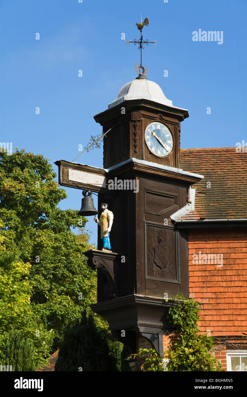 Abinger Hammer Village Clock Guildford Surrey England UK Stock Photo