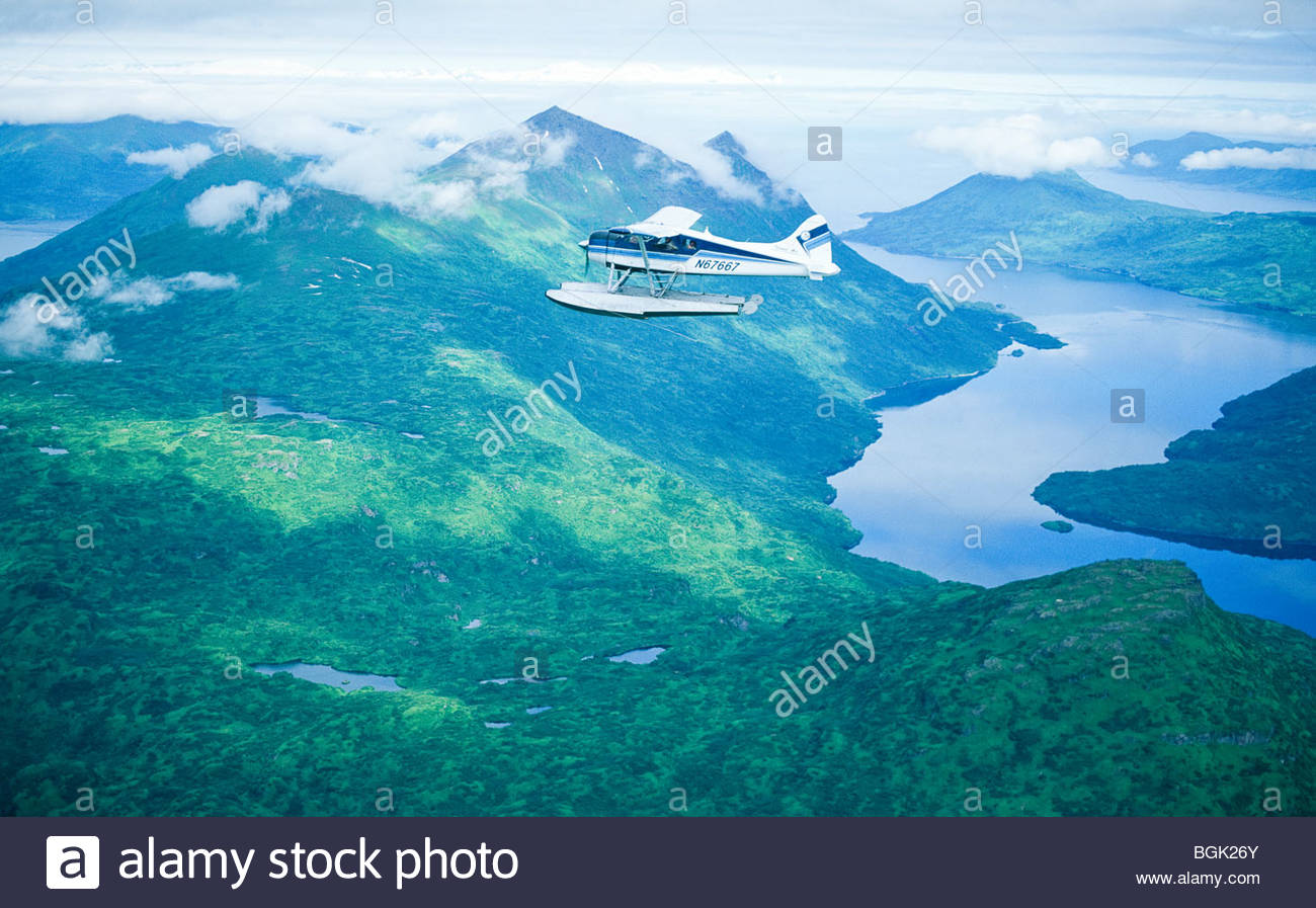 Alaska . Kodiak Island . Kodiak National Wildlife Refuge . Aerial of