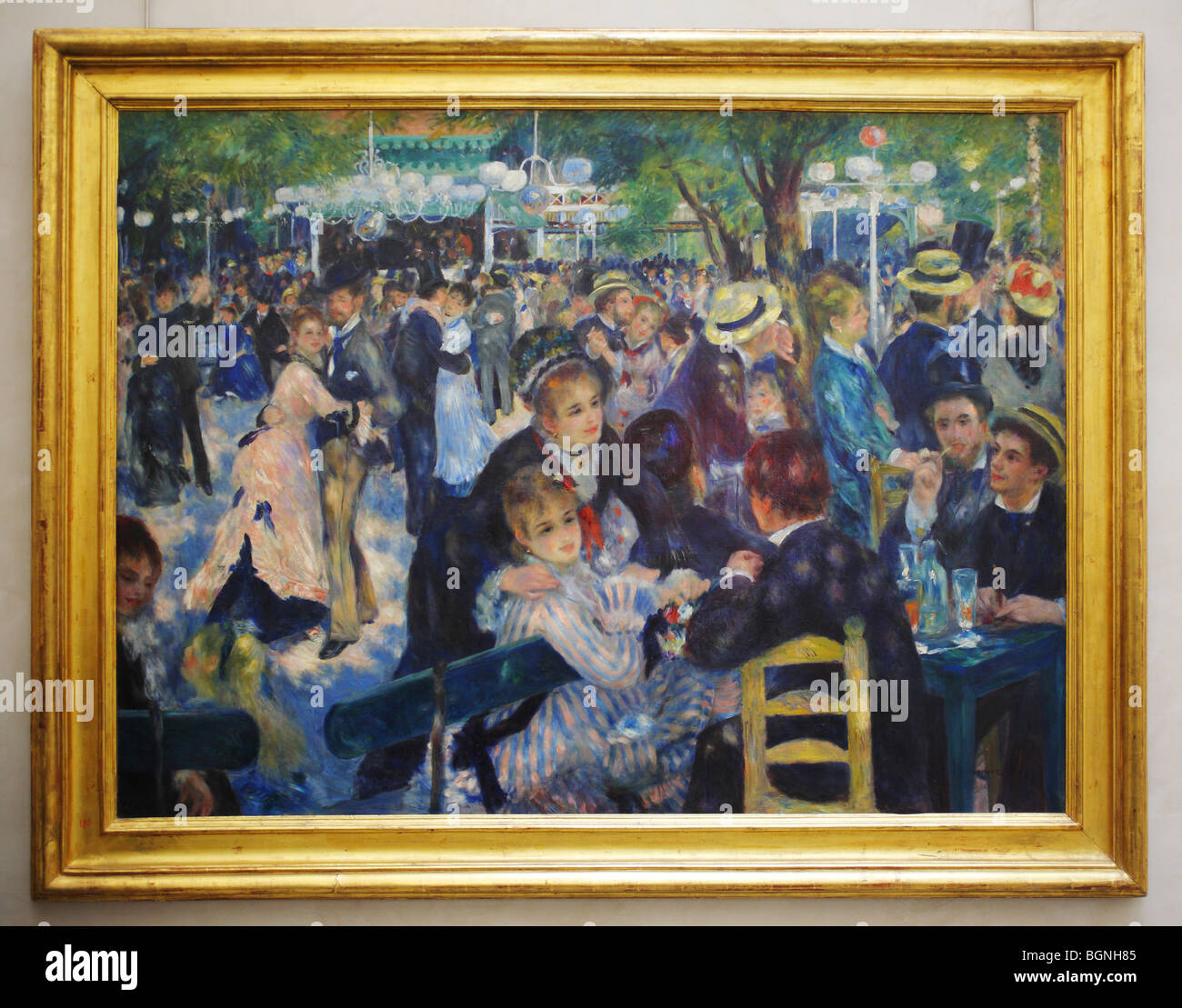 Dance at Le Moulin de la Galette 1876, PierreAuguste Renoir, Musée
