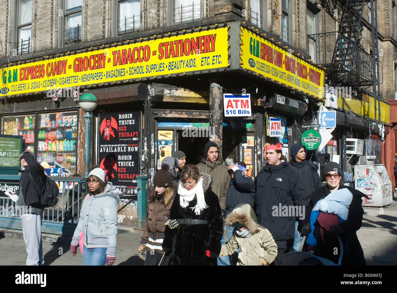 Bodega in the East Harlem neighborhood of New York on Wednesday Stock
