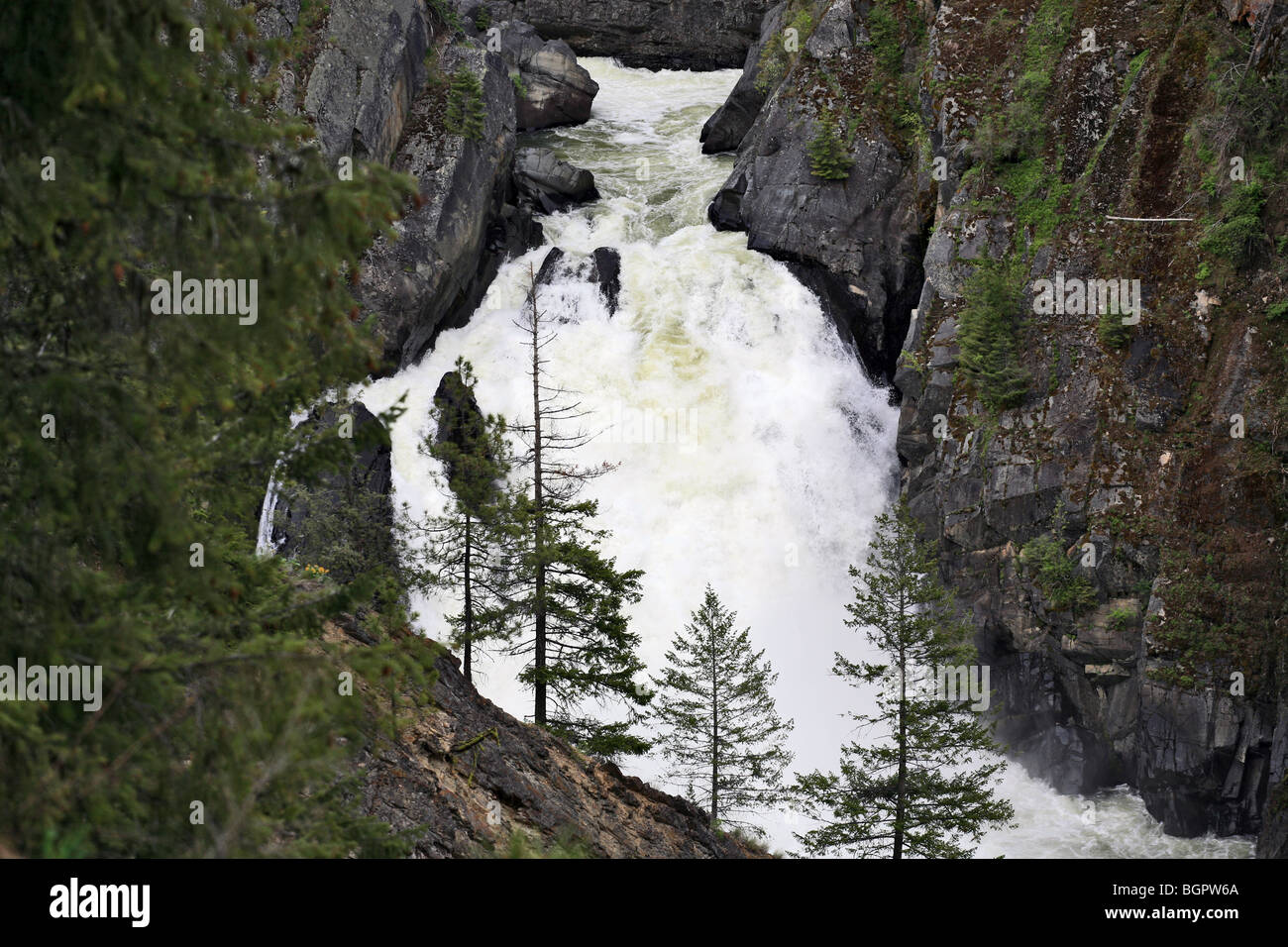Moyie River Falls, on the Moyie River, near Bonners Ferry, Idaho Stock