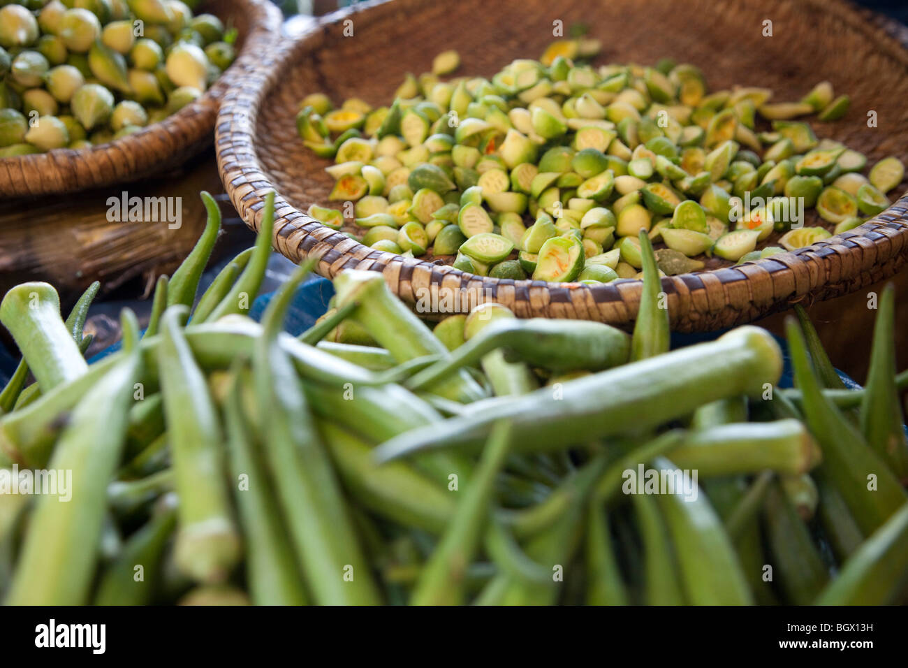 exotic vegetables, maputo, mozambique, east africa stock photo