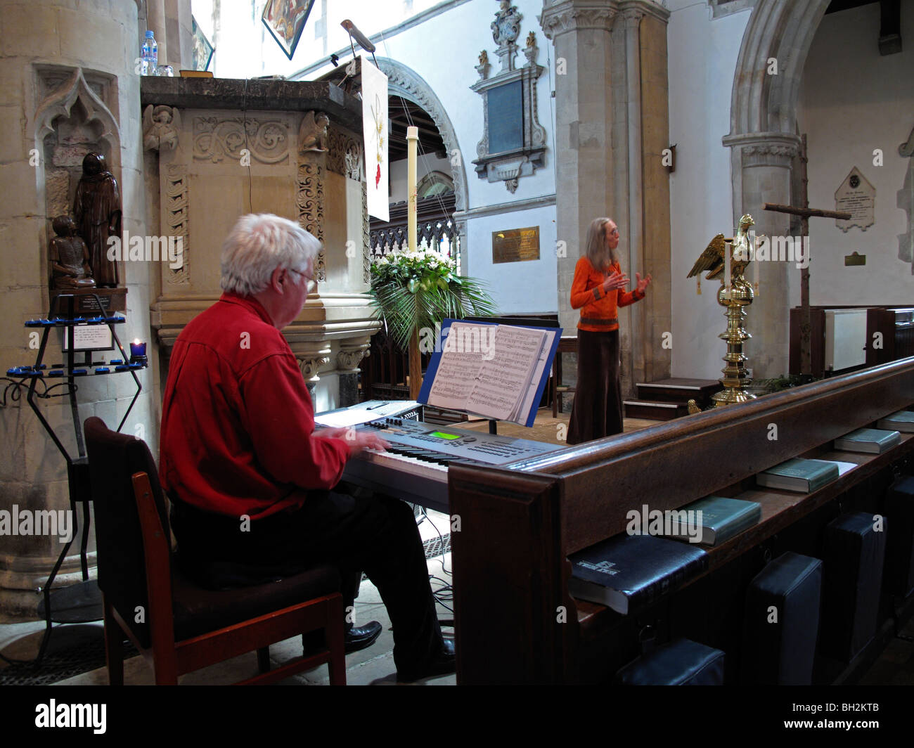 Recital in St Mary's church during the Eastbourne Festival Stock Photo