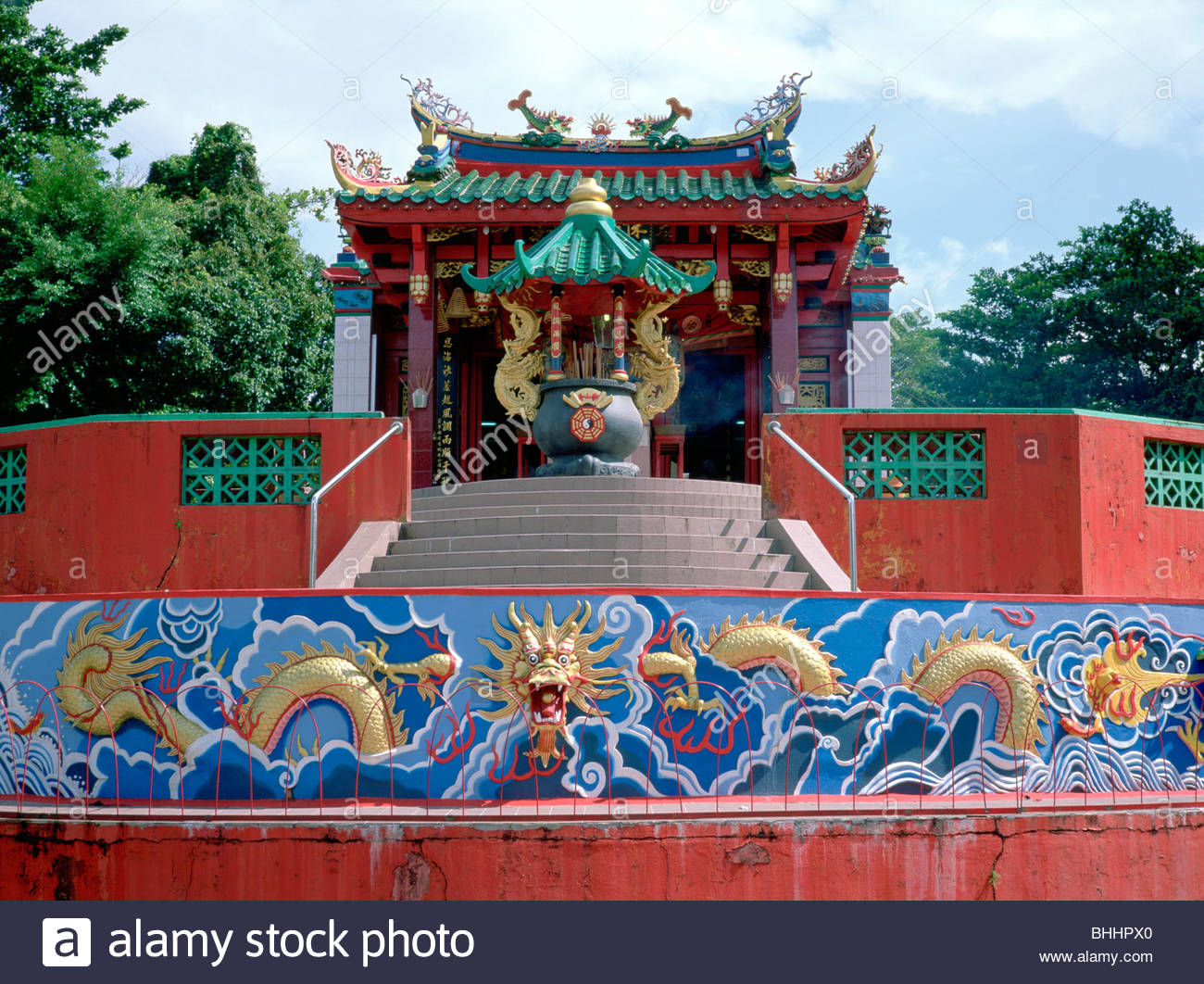 Tua Pek Kong Chinese Temple, Kuching, Sarawak, Malaysia. Artist Stock