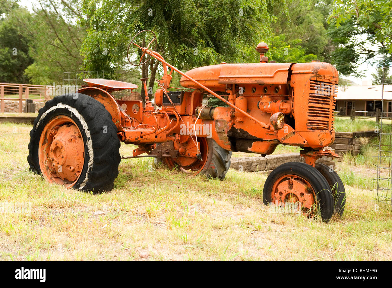 Antique farm and ranch equipment at the Prude Ranch, Ft Davis, TX Stock