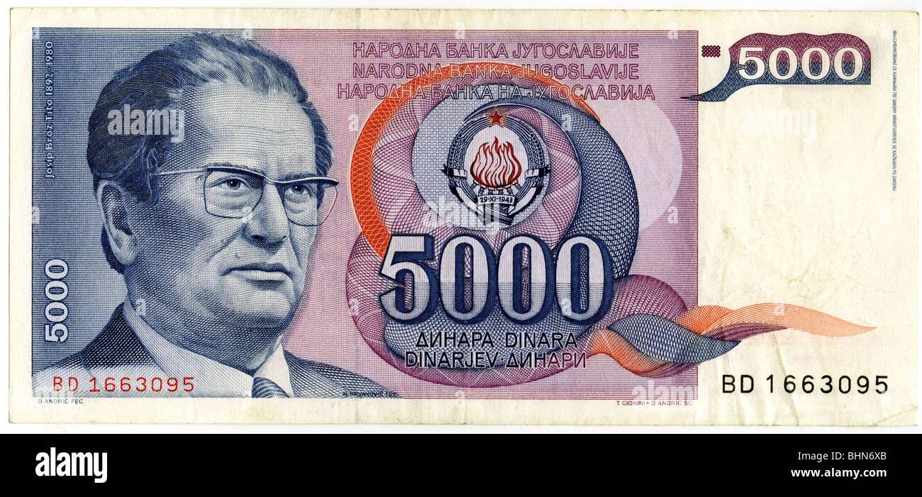Money Finance Banknotes Yugoslavia 5000 Dinar Yugoslavian Stock money-finance-banknotes-yugoslavia-5000-dinar-yugoslavian-stock