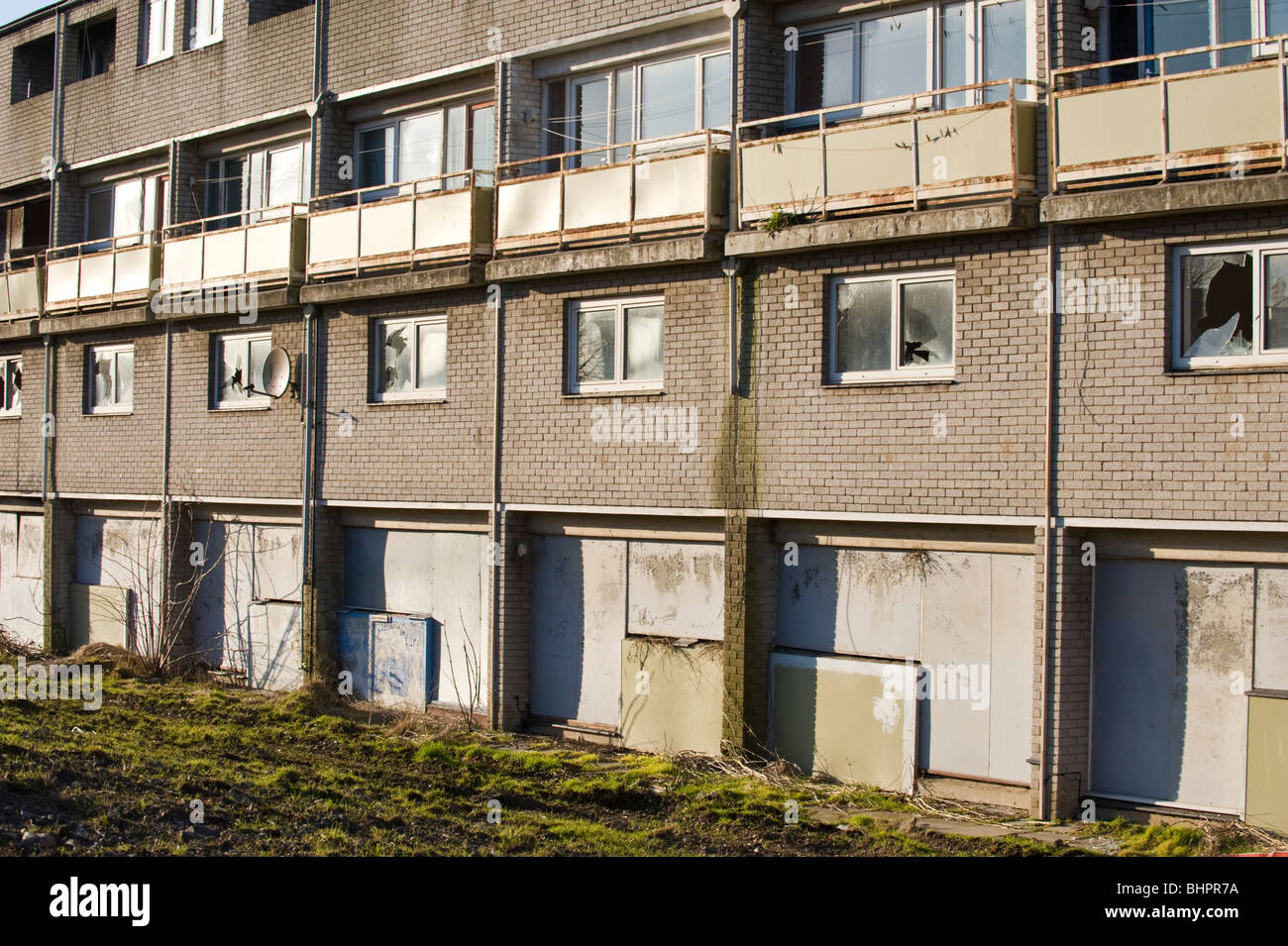 Derelict "Billy Banks" Estate of council flats now known as the Stock