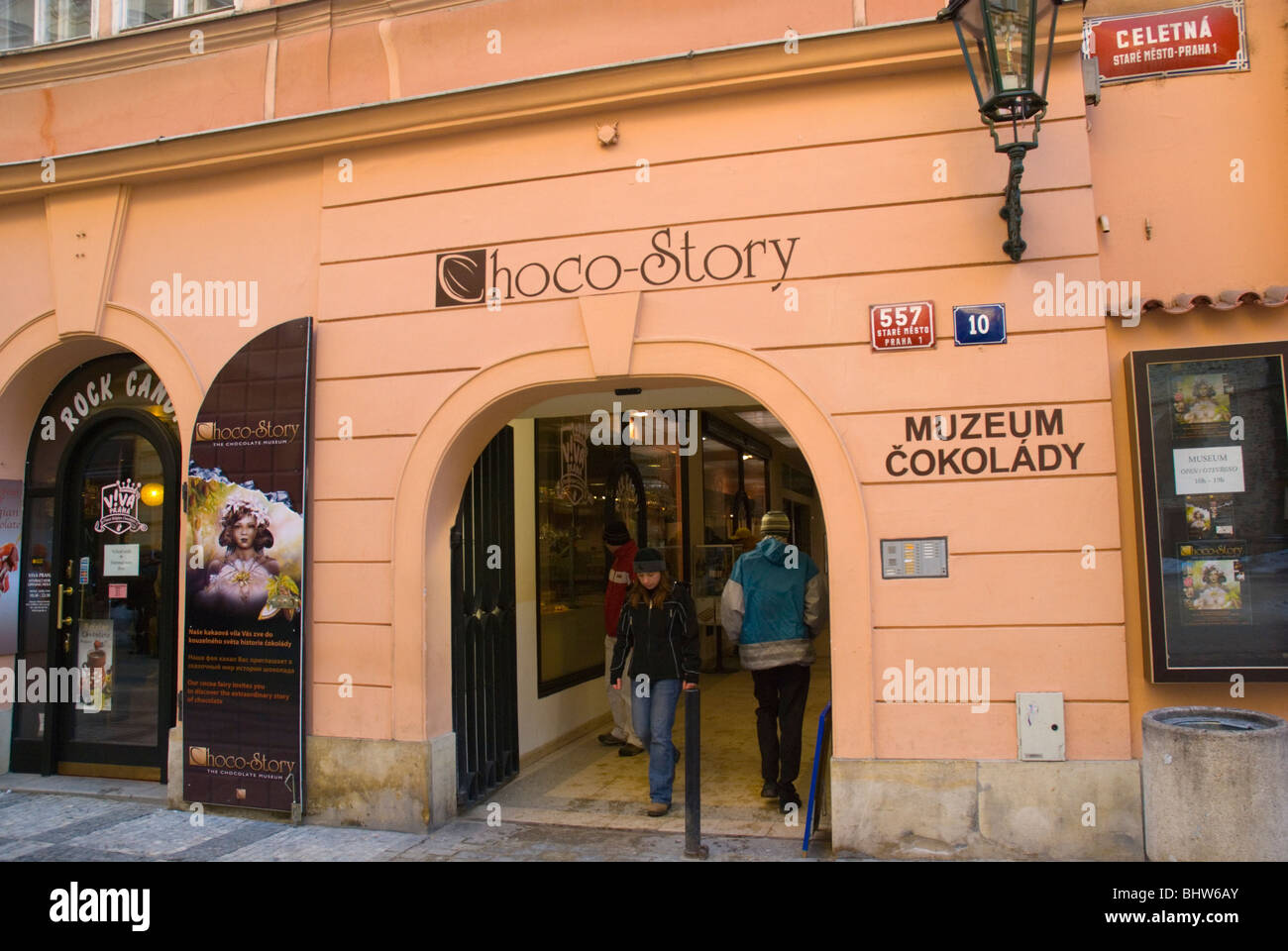 Choco Story chocolate museum Celetna street old town Prague Czech Stock