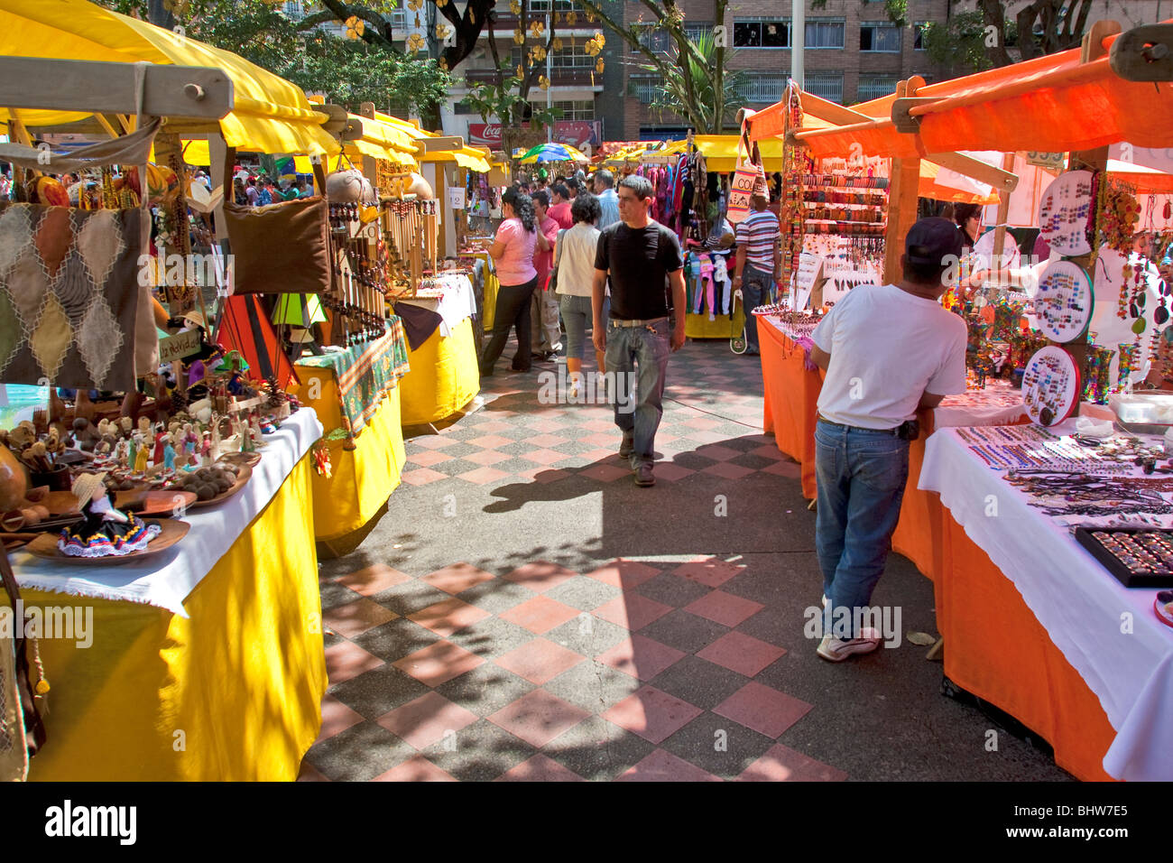 Colombia, Mercado de San Alejo, student craft and art fair held 1st