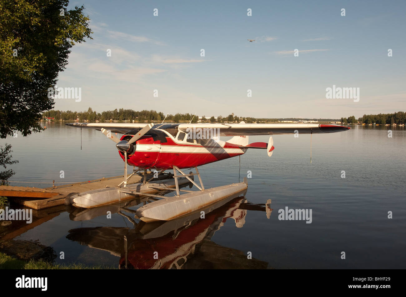 Float Planes, Lake Hood, Anchorage Alaska Stock Photo, Royalty Free