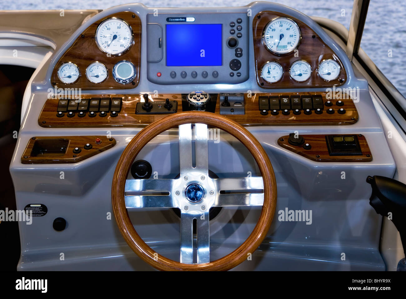 The Cockpit in a motorboat Stock Photo, Royalty Free Image 28270534